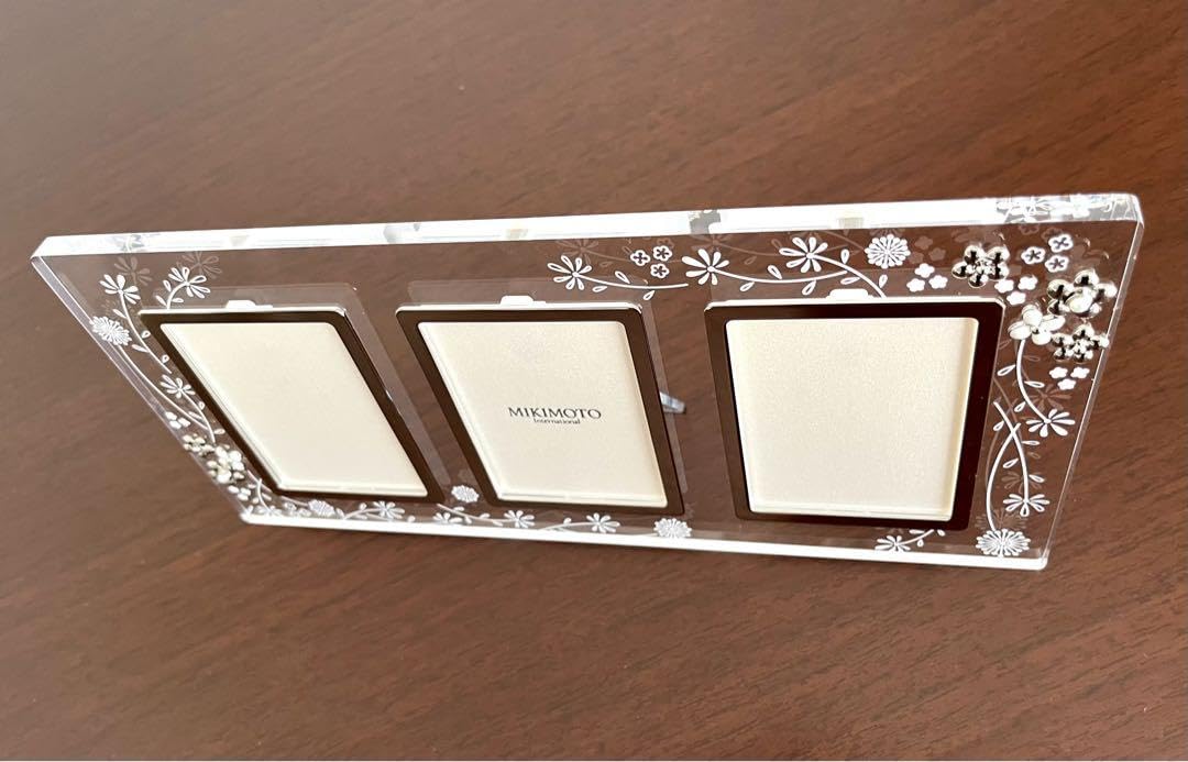 Amazon.co.jp: MIKIMOTO 3連フォトフレーム パール付き : ホーム＆キッチン