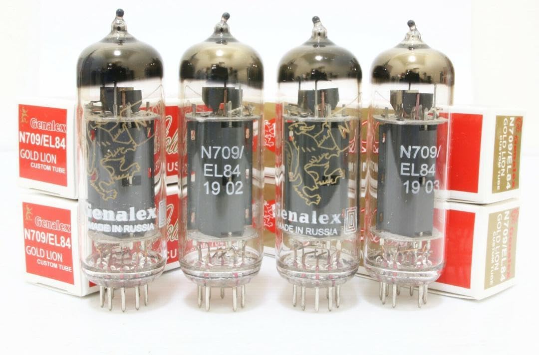 GENALEX GOLD LION EL84 マッチド クオッド 4本 真空管 Genalex Gold Lion EL84 - Organic Sustain Power Tube
