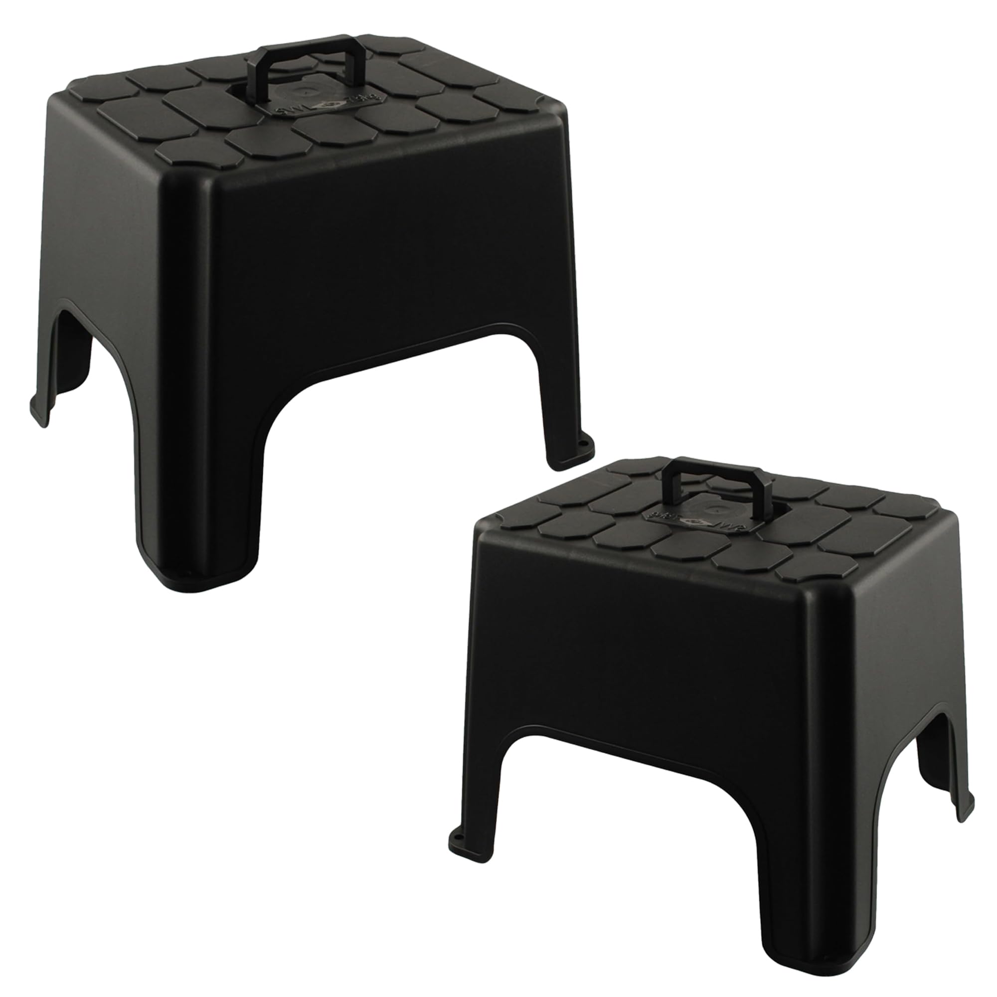 Built In Carry Handle Indoor Outdoor Non-Slip Black Stepping Stool
