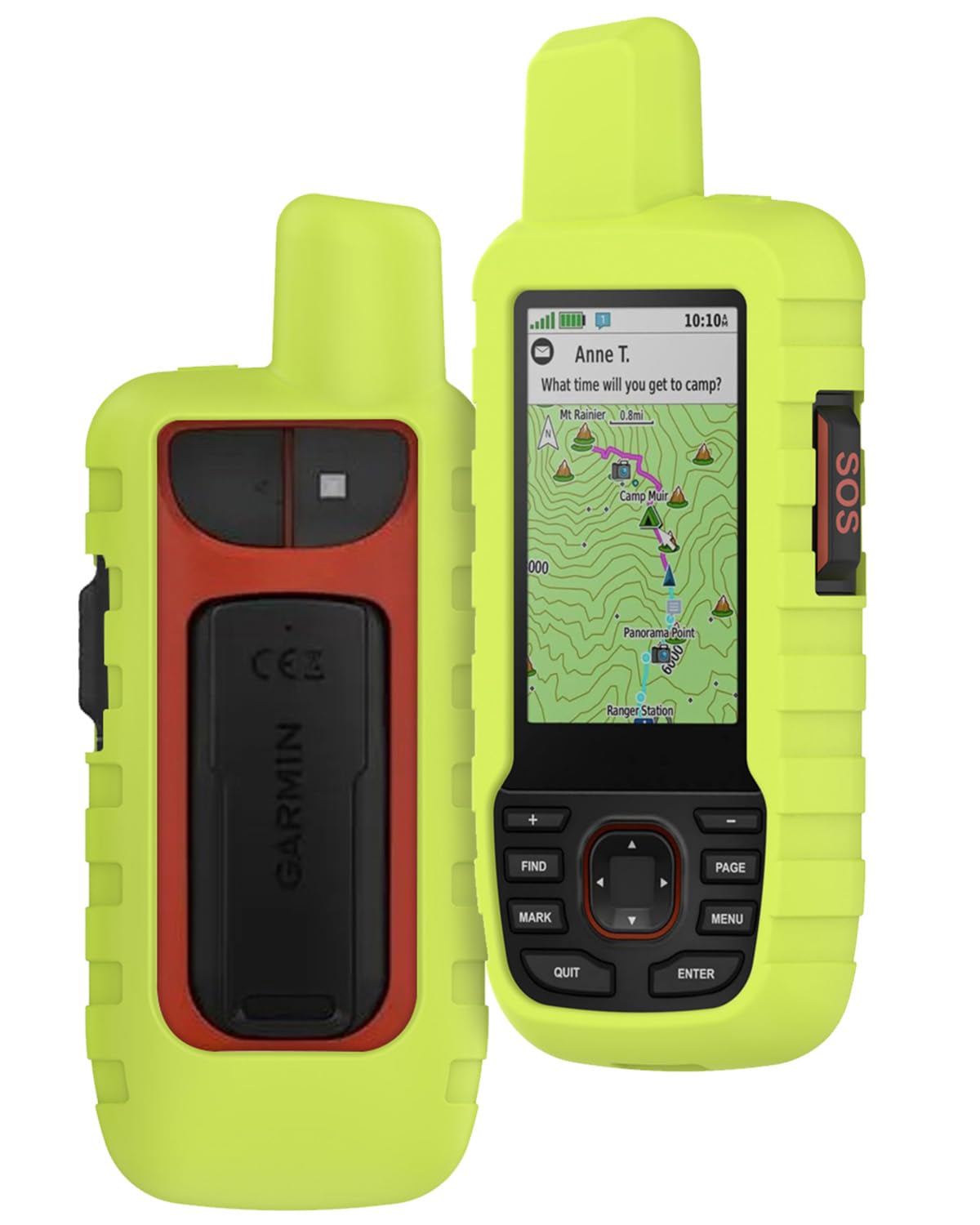 Custodia In Silicone Acadey Per Garmin GPSMAP 66i/67i – Protezione Antiurto, Supporta Ricarica Wireless, Nero