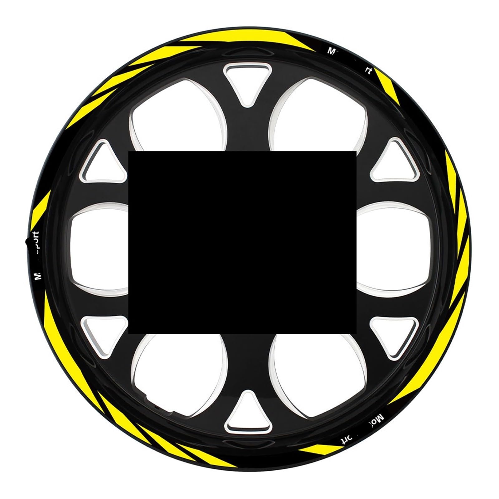 Autocollant pour roue de moto jante ruban adhesif moyeu jaune