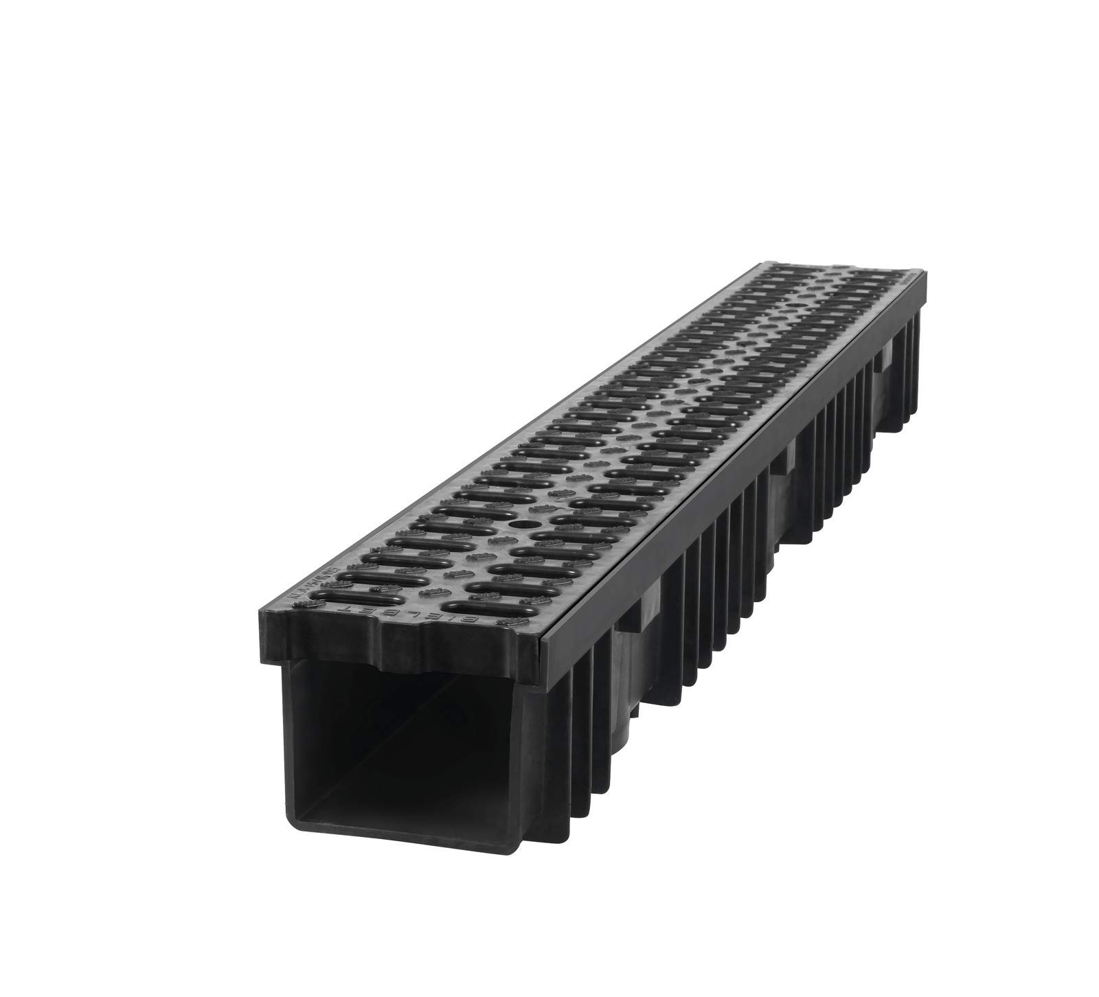 Caniveau de drainage de 1 m - drain de sol - drain de terrasse - évacuation - Hauteur : 55 / 105 mm - A15, B125, C250 (plastique/A15 1,5 T, 105 mm/10,5 cm)