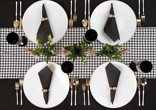 Miniatura 3 de EcoQuality Platos redondos de plástico blanco martillado de 13 pulgadas con borde dorado, platos de fiesta similares a China, platos llanos