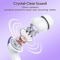 Vista 6 de TAGRY Auriculares Bluetooth Verdaderamente Inalámbricos 60H Reproducción Pantalla LED de Energía Auriculares con Estuche de Carga Inalámbrica IPX5