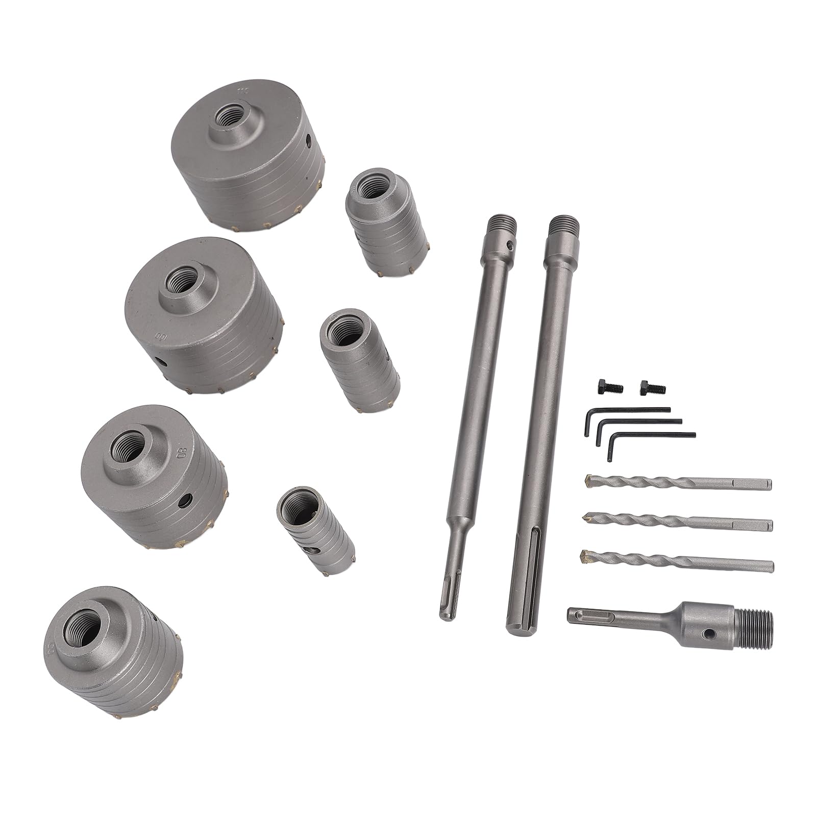 Kit de sierra perforadora de hormigón 30 40 50 65 80 100 110 mm broca para la instalación de sistemas HVAC y fontanería con durabilidad excepcional, aplicación versátil y
