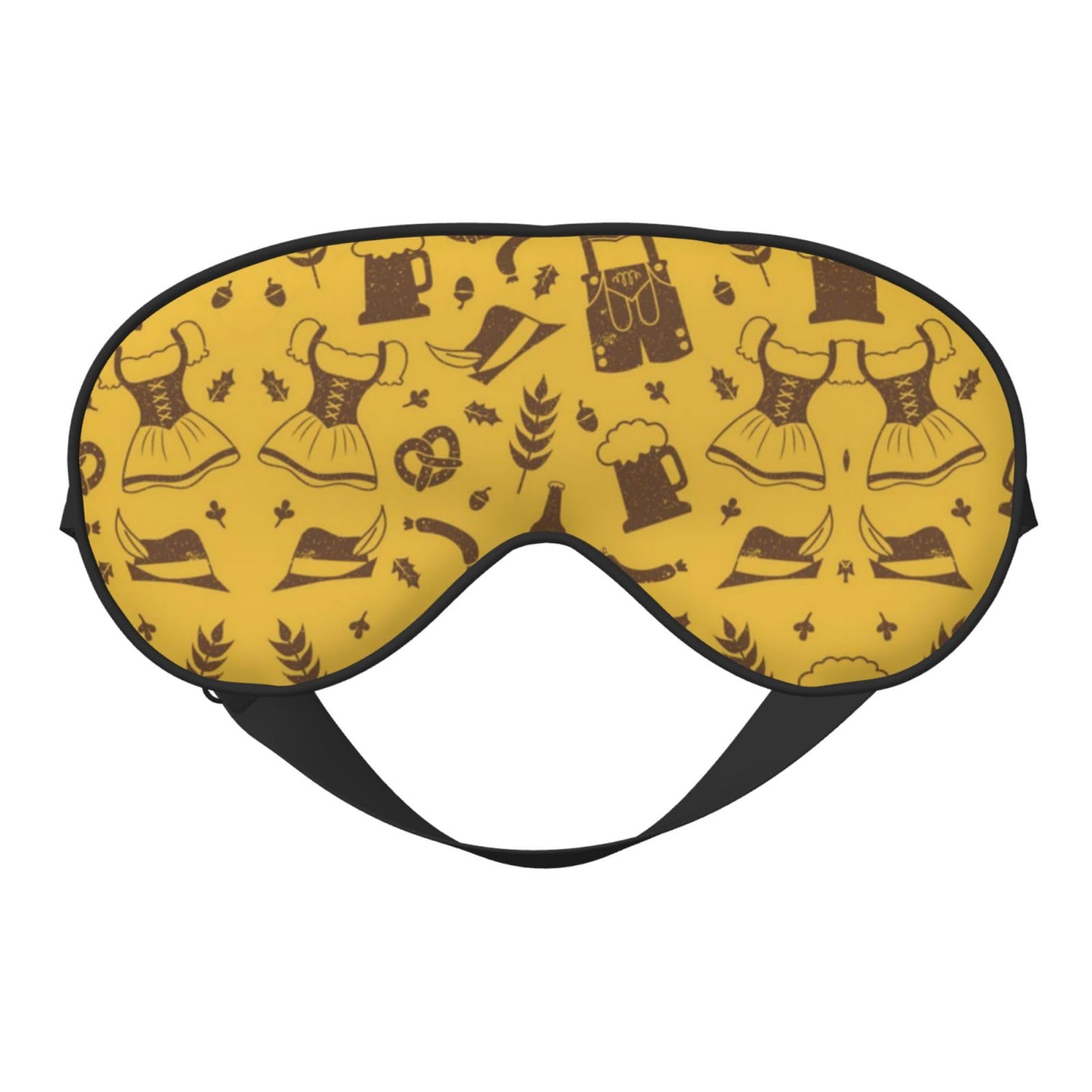 Sleep Mask Retro Oktoberfest Breathable Blackout Eye Mask for Women Men Shade Cover Sleeping Eye Cover