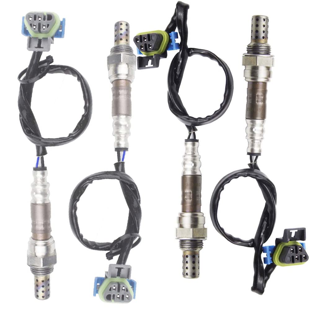 higherbro 4PCS Oxygen O2 Sensor 1 & 2 for 2008-2011 2014-2015 Chevrolet Express 2500 3500 Savana 2500 3500 6.0L Upstream + Downstream