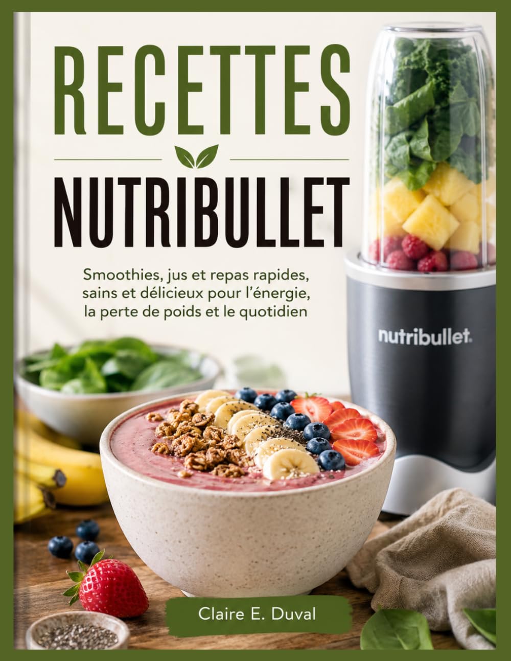RECETTES NUTRIBULLET: Smoothies, jus et repas rapides, sains et délicieux pour l’énergie, la perte de poids et le quotidien