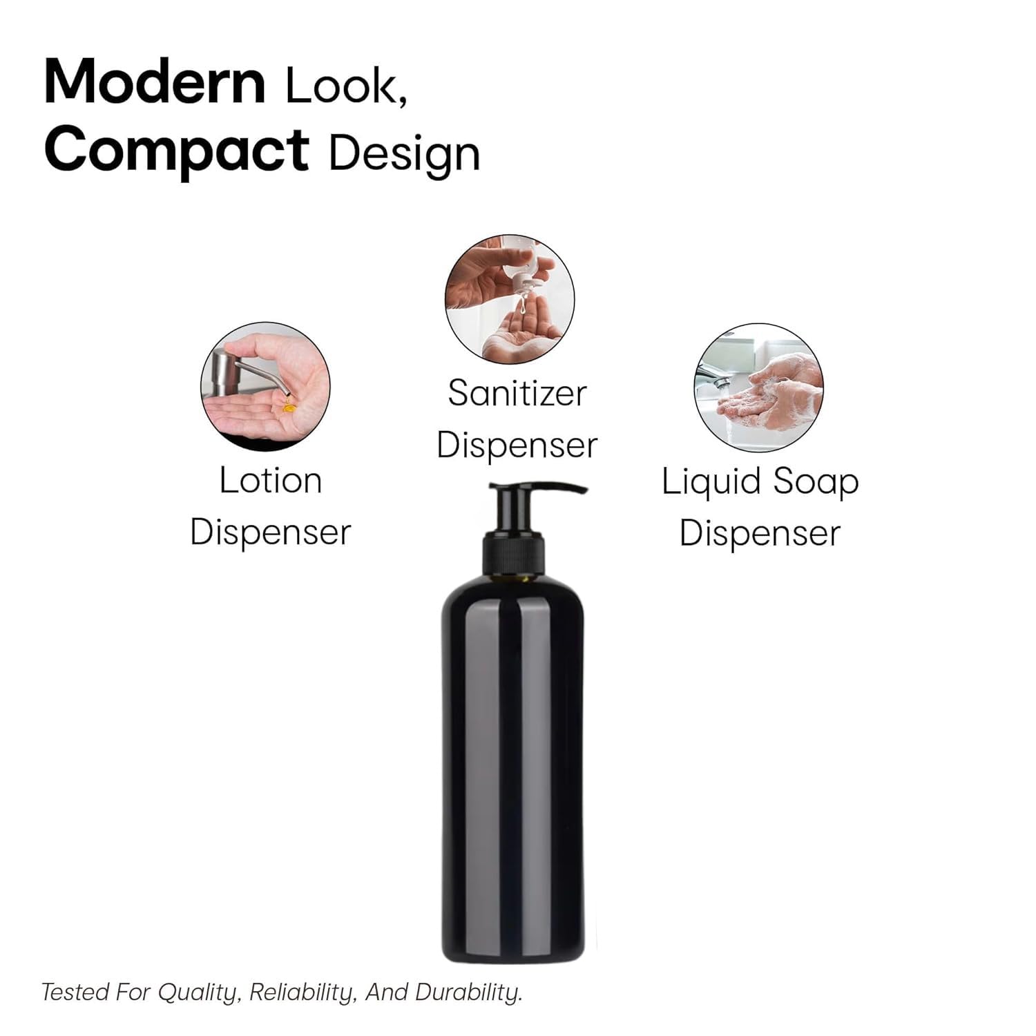 Harrods 5-Piece Empty Refillable Shampoo Pump Bottles | 500ml Plastic Soap Dispenser for Wash Basin, Handwash | BPA-Free, Durable Spray Bottles for Liquid Soap, Lotion, Conditioner (Transparent) (5) - Image 4 thumbnail