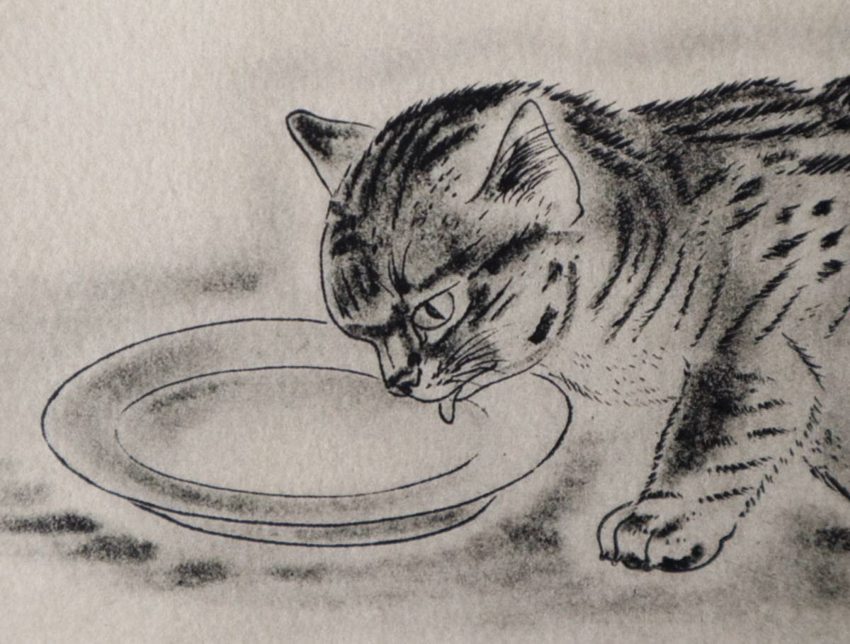 ☆藤田嗣治 エスタンプリトグラフ「猫」 250部限定☆ 藤田嗣治