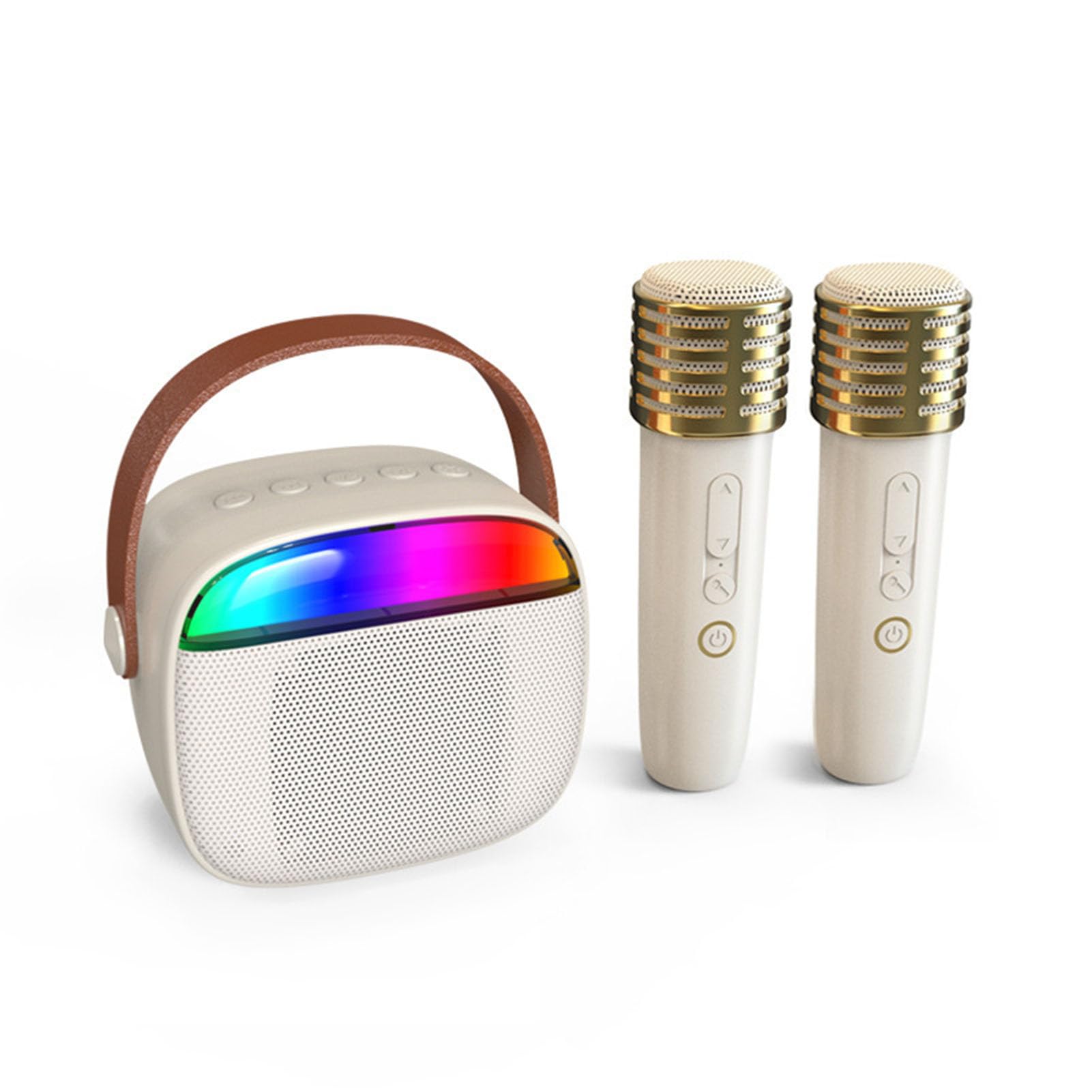 Mini-karaokemachine Voor Kinderen En Volwassenen, Draagbare Bluetooth Luidspreker Met 2 Draadloze Microfoons En Stereo Verbeterde Bas Geen Stroomkast Mini-karaokemachine Voor Kinderen En Volwassenen, Draagbare Bluetooth Luidspreker Met 2 Draadloze Microfoons En Stereo Verbeterde Bas Geen Stroomkast