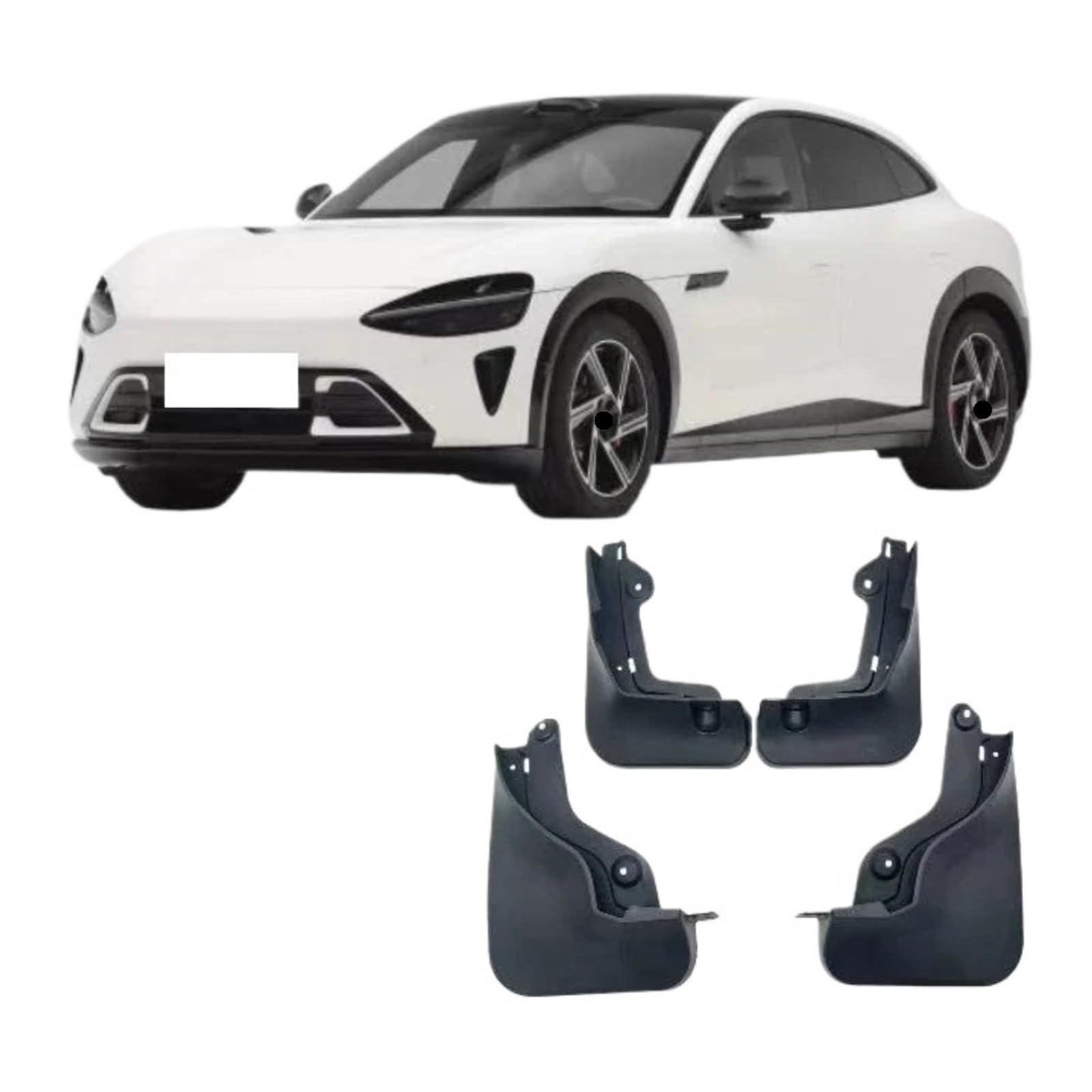 4pcs Automotive Tire Mudguard | Compatible with Xiaomi YU7 2025-2026 Waterproof Prevent Mud Splashing Car Mud Flap Fender Trim Accessories