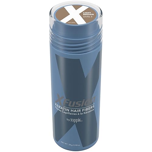 XFusion - Fibras capilares de queratina, color negro (tamaño grande, 0.99 oz)