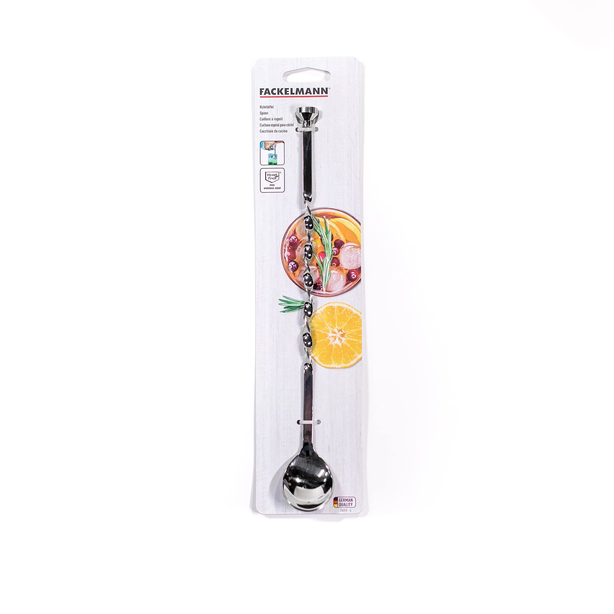 Cuillère à Spirale Pour Cocktails Fackelmann 28cm - Acier Inoxydable