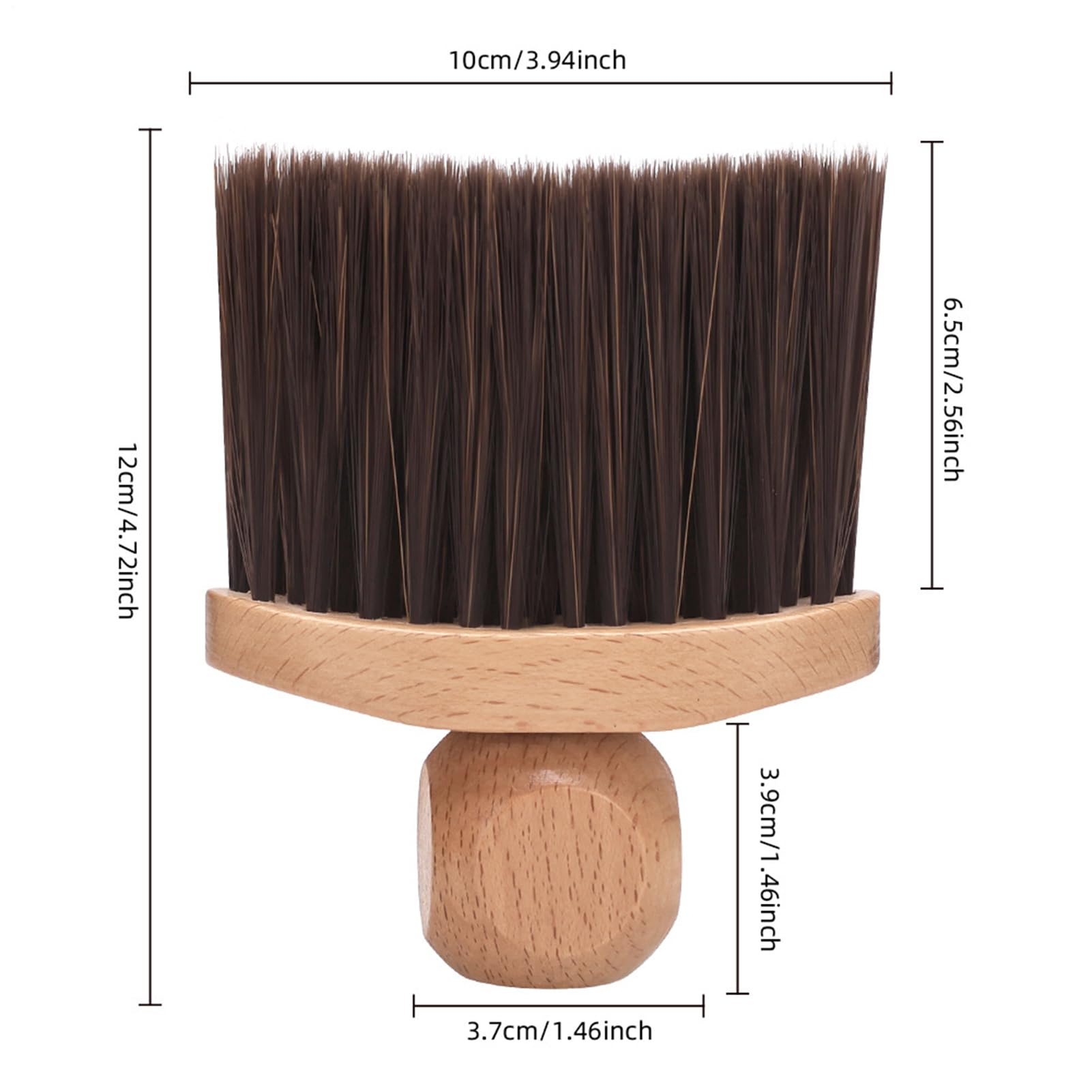 Spazzola per collo da, con setole morbide, spazzola per spolverare i capelli con manico in legno, per barbieri, saloni di bellezza, case residenziali, appartamenti, parrucchieri, uomini