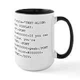 CafePress You're A Geek :) HTML Code Large Mug 15 oz (444 ml) Ceramic Coffee Mug