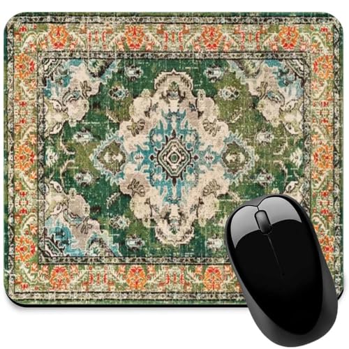 Image of Carpet Pattern Mousepad - Small Non-Slip Rubber Carpet Design Printed Computer Mouse Pad 19x22cm (FMP0237)