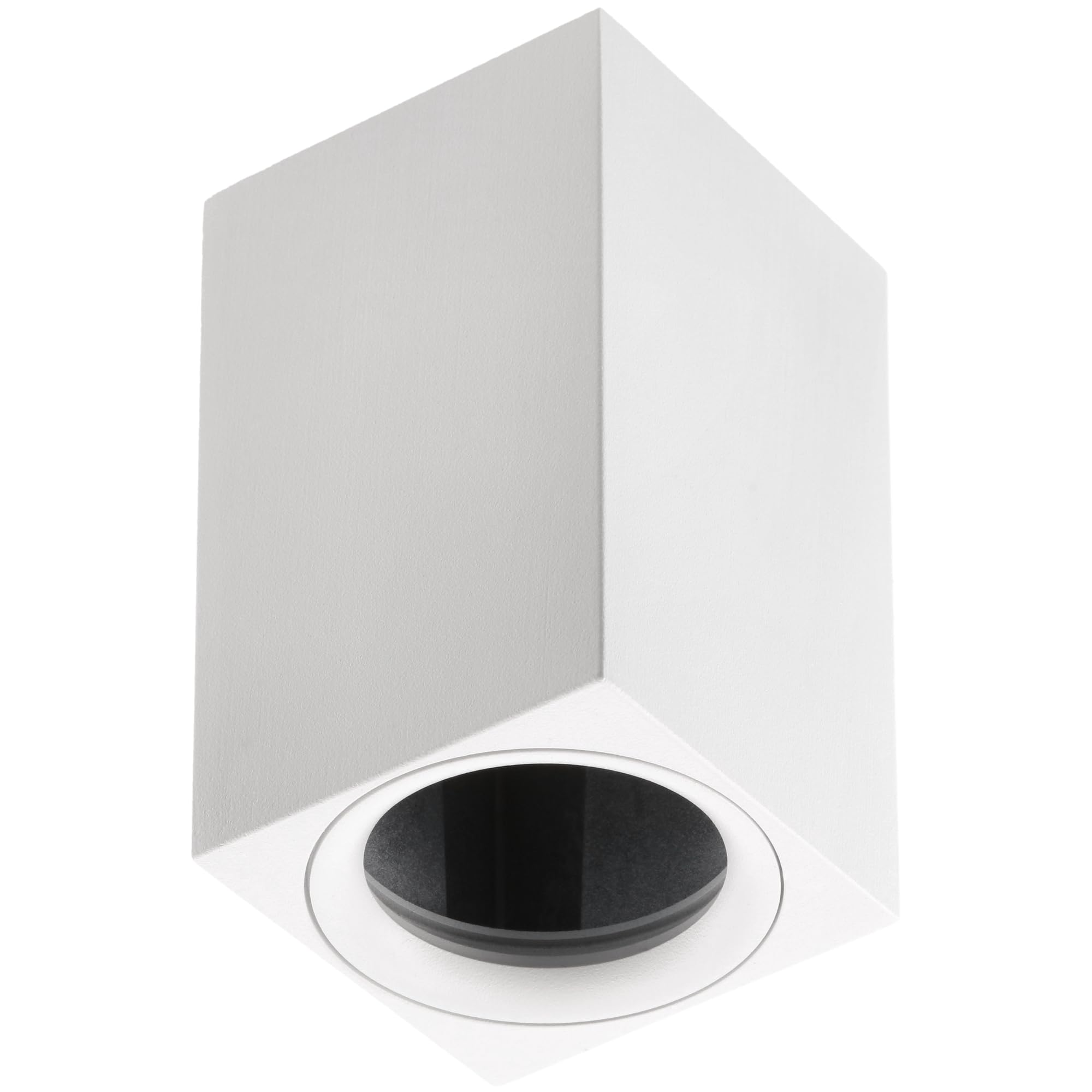 GTV - Surface Spot Ceiling Light GU10 Square Aluminium White Ceiling Lamp Indoor Lighting Surface Mounted Downlight Modern Light Fixture for Home