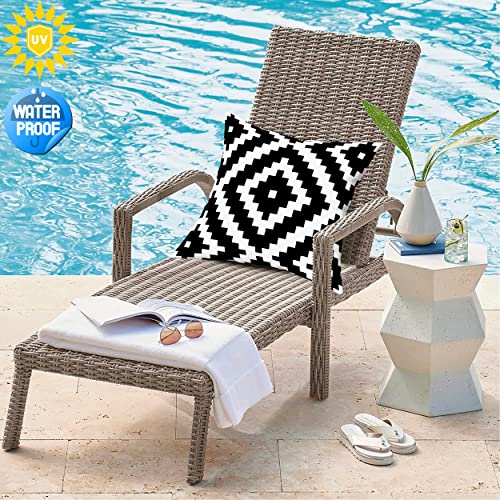 Yaofavo YAOFAVO-01 Outdoor Pillow Covers Set Of 2, Waterproof Boho Throw Pillow Covers Geometric Pillow Cases For Patio Garden thumb #1