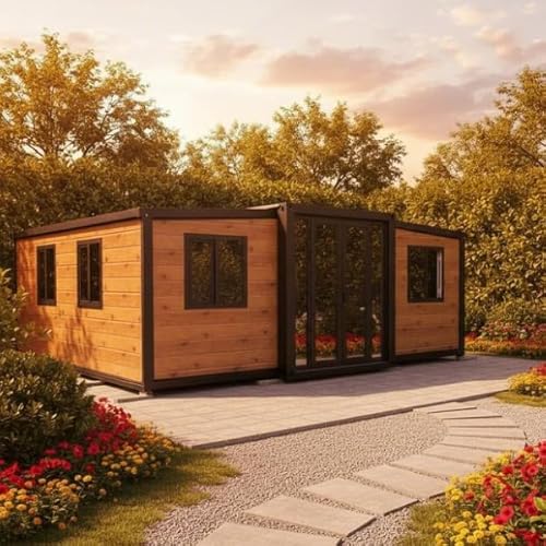 20FT Prefabricated Mobile Tiny Home Expandable Foldable Container House to
