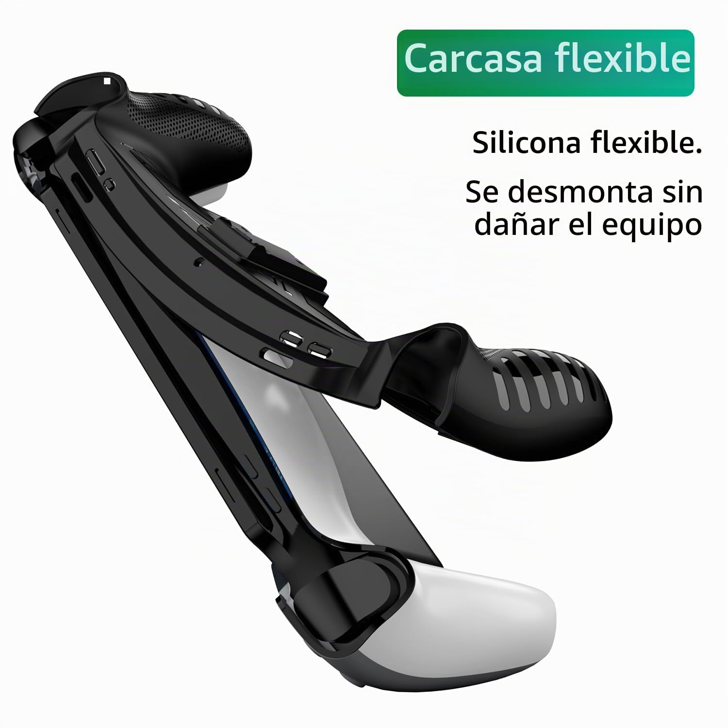 FDHYFGDY Funda para Sony PlayStation Portal/PS Portal/PS5, Funda de TPU con Soporte, Funda Protectora Antigolpes y antiarañazos (Negro)