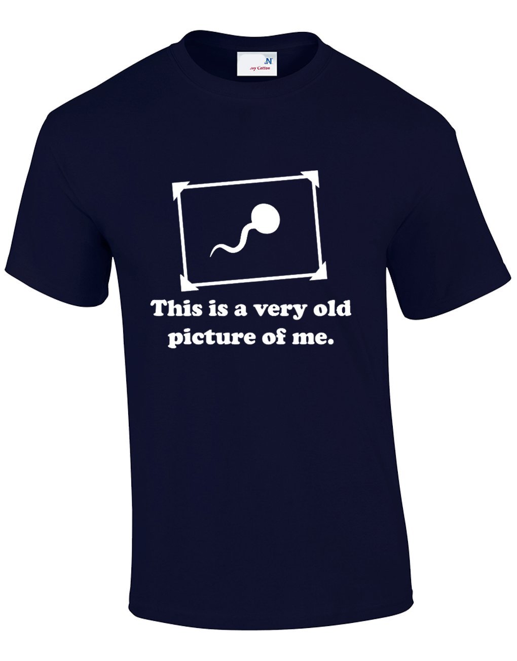 This is A Very Old Picture of ME' Funny Cool Present for Men & Teenagers T-Shirts Tops (Navy/Large)
