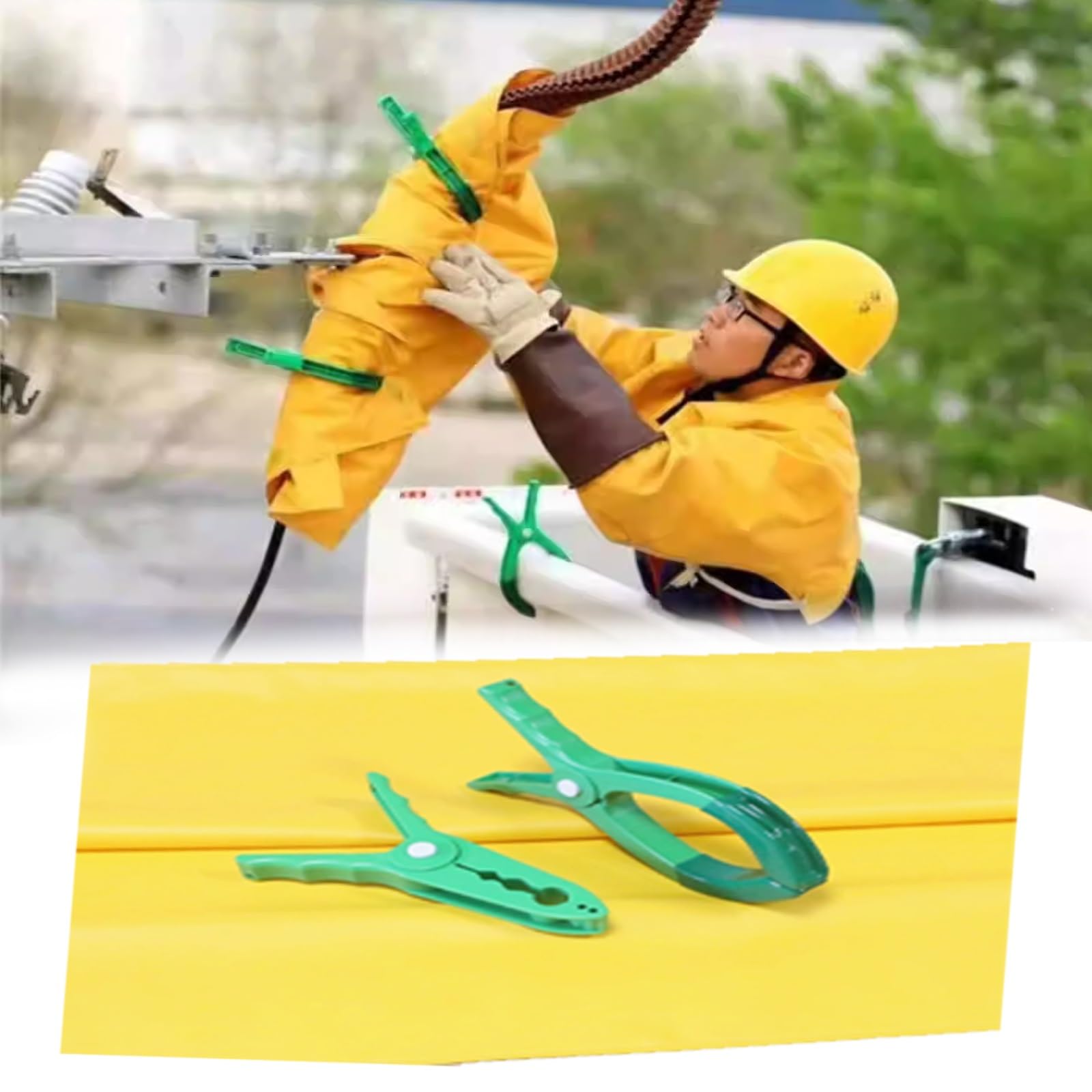 Manta Protectora eléctrica de 10 kV: Manta Protectora ignífuga e Impermeable para Mantenimiento eléctrico, de Resina EVA de 1,5 mm de Espesor (1,19 x 2 Metros, 10 kV).
