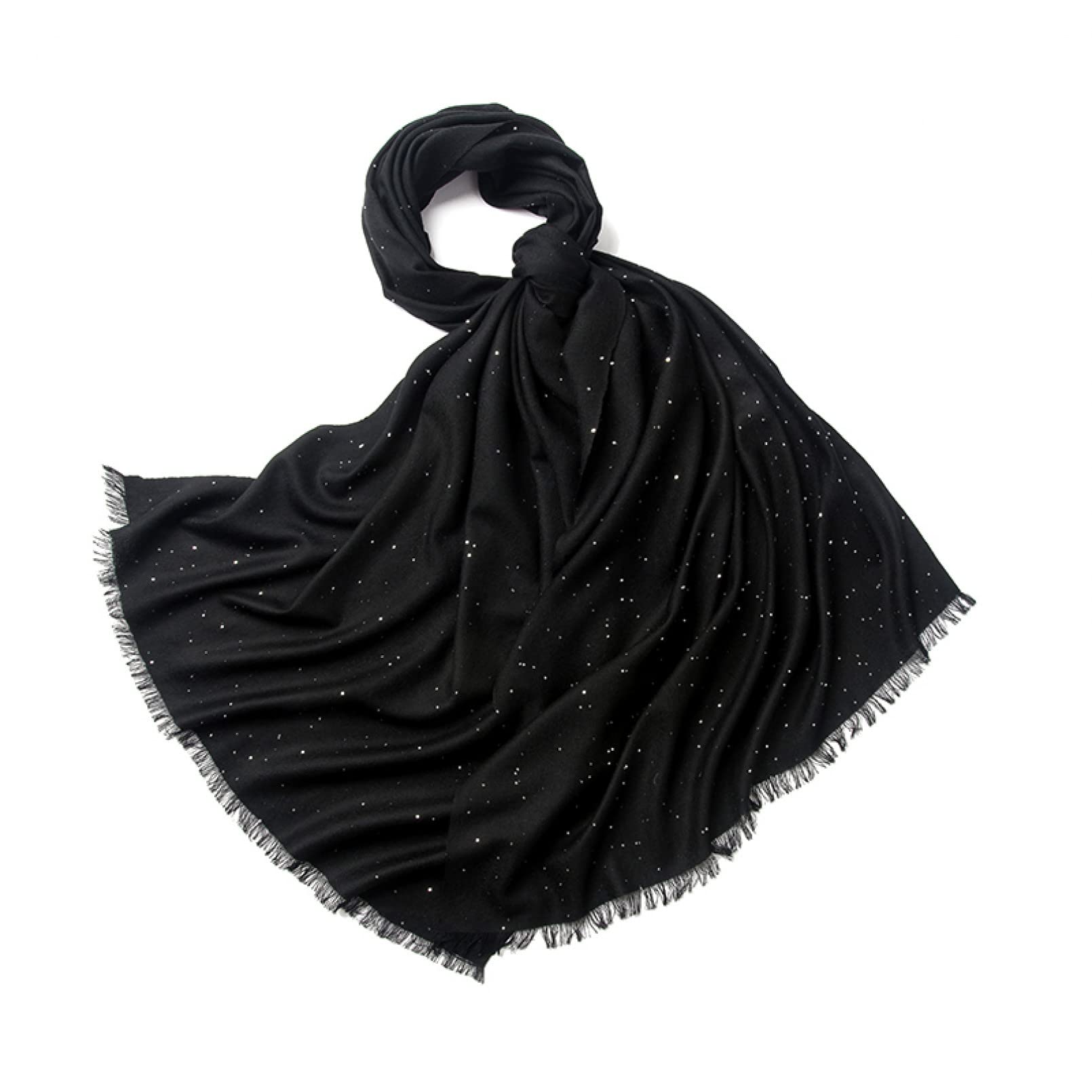 Damen Winter Warmer Wollschal Weicher Schal Kaschmir Blumenstickerei Damen Schal