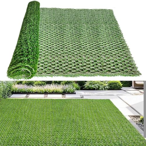 honeypet Hybrid Turf 6 ft. by 6.5 ft Artificial Turf Grass Patch Blends in with Natural Grass Outdoor Artificial Grass Turf Outdoor Rug Patio Lawn Decoration