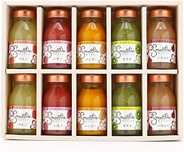 Fumiko Farm Mother's Day Popular Smoothie Gift, Whole Fruit Smoothie, 4.6 oz (130 g), Set of 10 of 5 Types, Kiwi, Fig Apple, Strawberry, Mango, Shelf Life, 180 Days From Production Date (Normal)