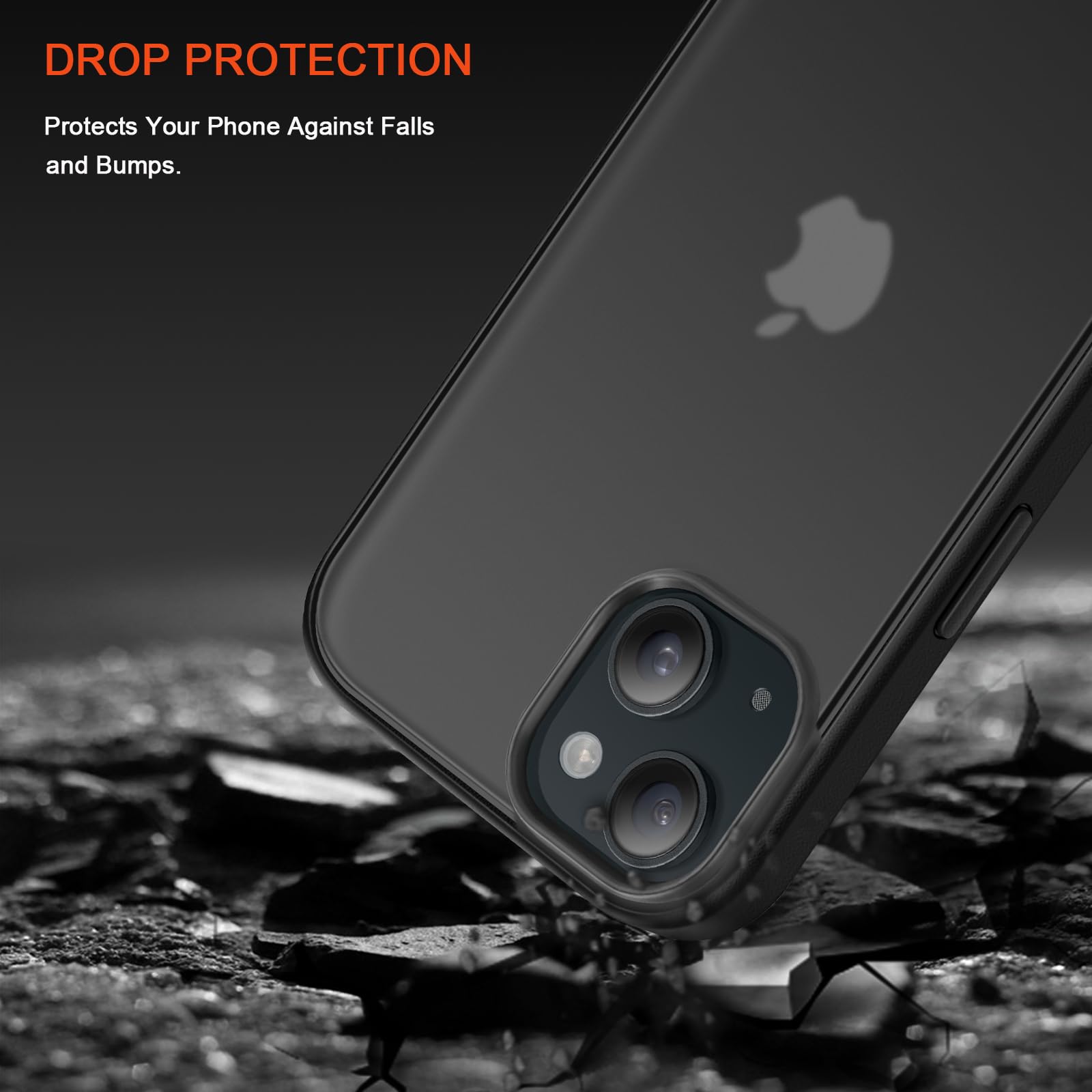 Custodia TENDLIN Per IPhone 15 – Rigida Opaca Traslucida, Paraurti Morbido, Nero - 2