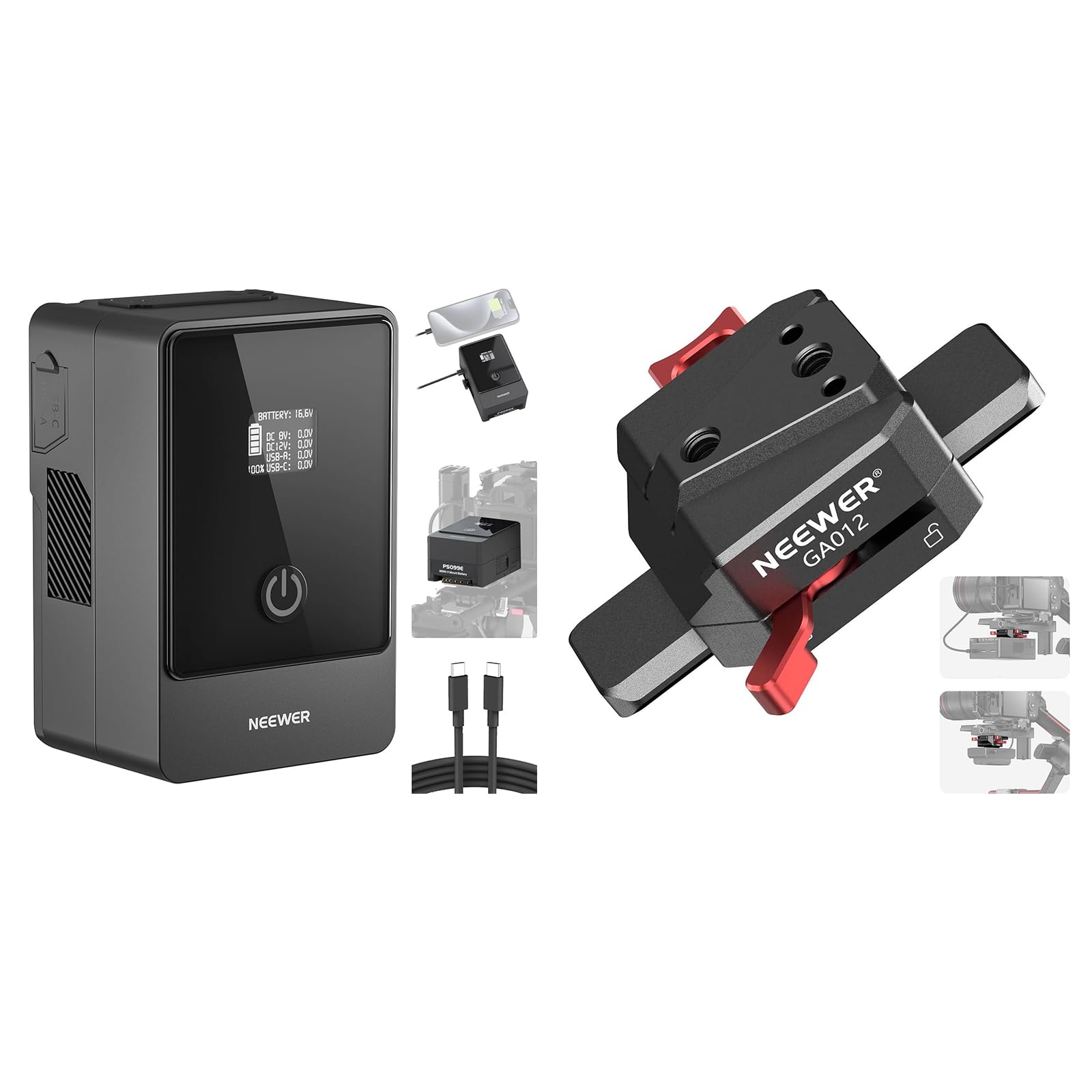 Amazon.com: Neewer V Mount Battery PS099E with Type C Cable