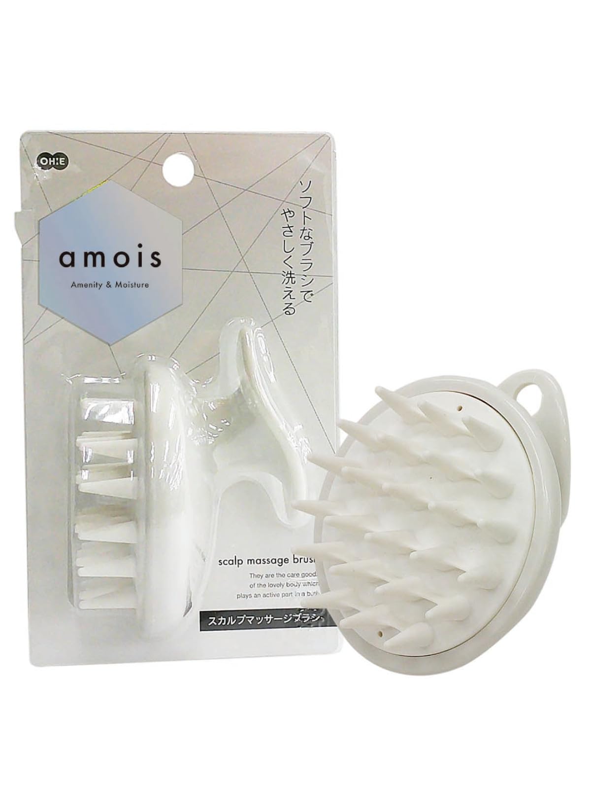 Amazon｜オーエ ヘッドマッサージブラシ 約縦9cm×横7.6cm×7cm