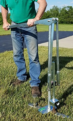 JackJaw 307 Stake Puller Tool for Heavy Metal Stakes Removes Rebar Stakes Includes Adapter for Easy Use