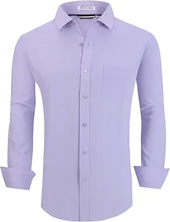 Alex Vando Mens Dress Shirts Regular Fit Long Sleeve Stretch Business Dress Shirts for Men