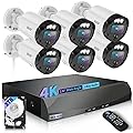 【130° Ultra Wide-Angle & 2-Way Audio】 4K Outdoor Wired Security Camera System, Wired Home Security Camera System, Home V
