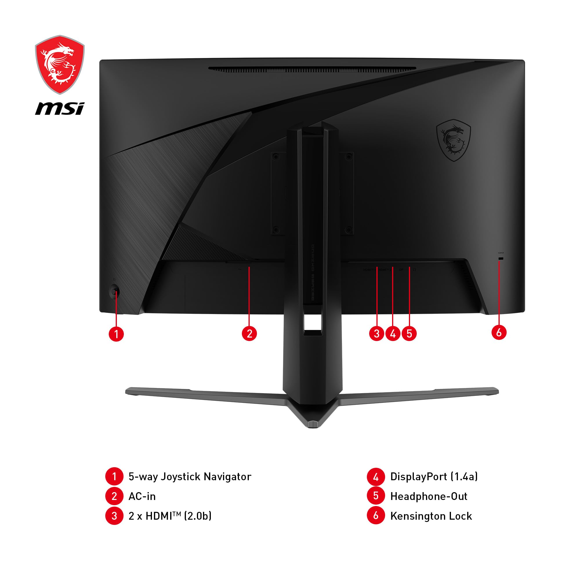 MSI MAG 27CQ6PF 27 Inch WQHD Curved Gaming Monitor - 1500R 2560 x