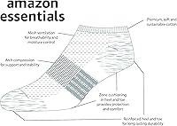 Vista 2 de Tienda Essentials Calcetines deportivos acolchados de algodón para hombre, 6 pares