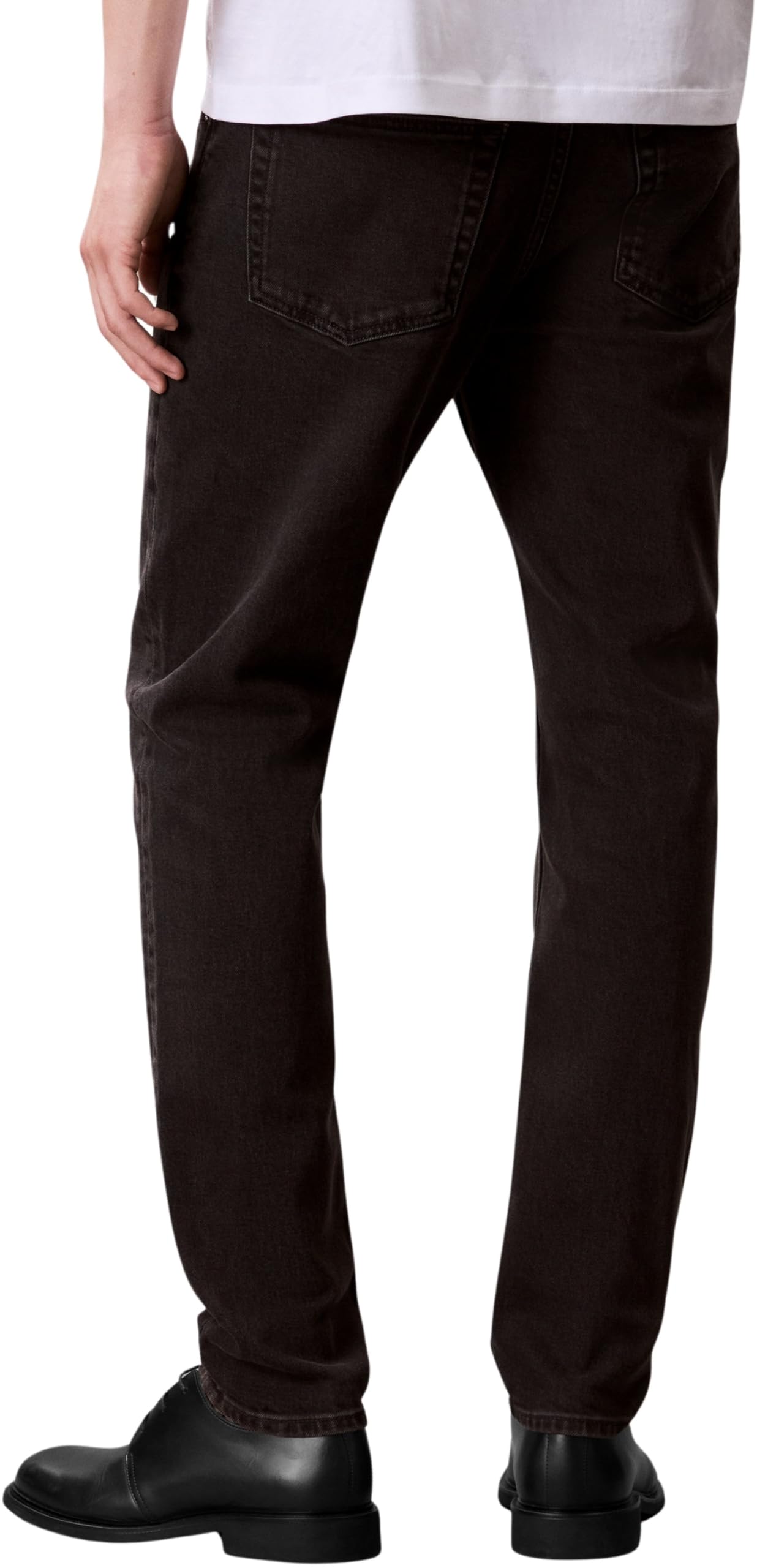 Calvin Klein Vaqueros Hombre Slim Black Oil Slick Tapered Fit