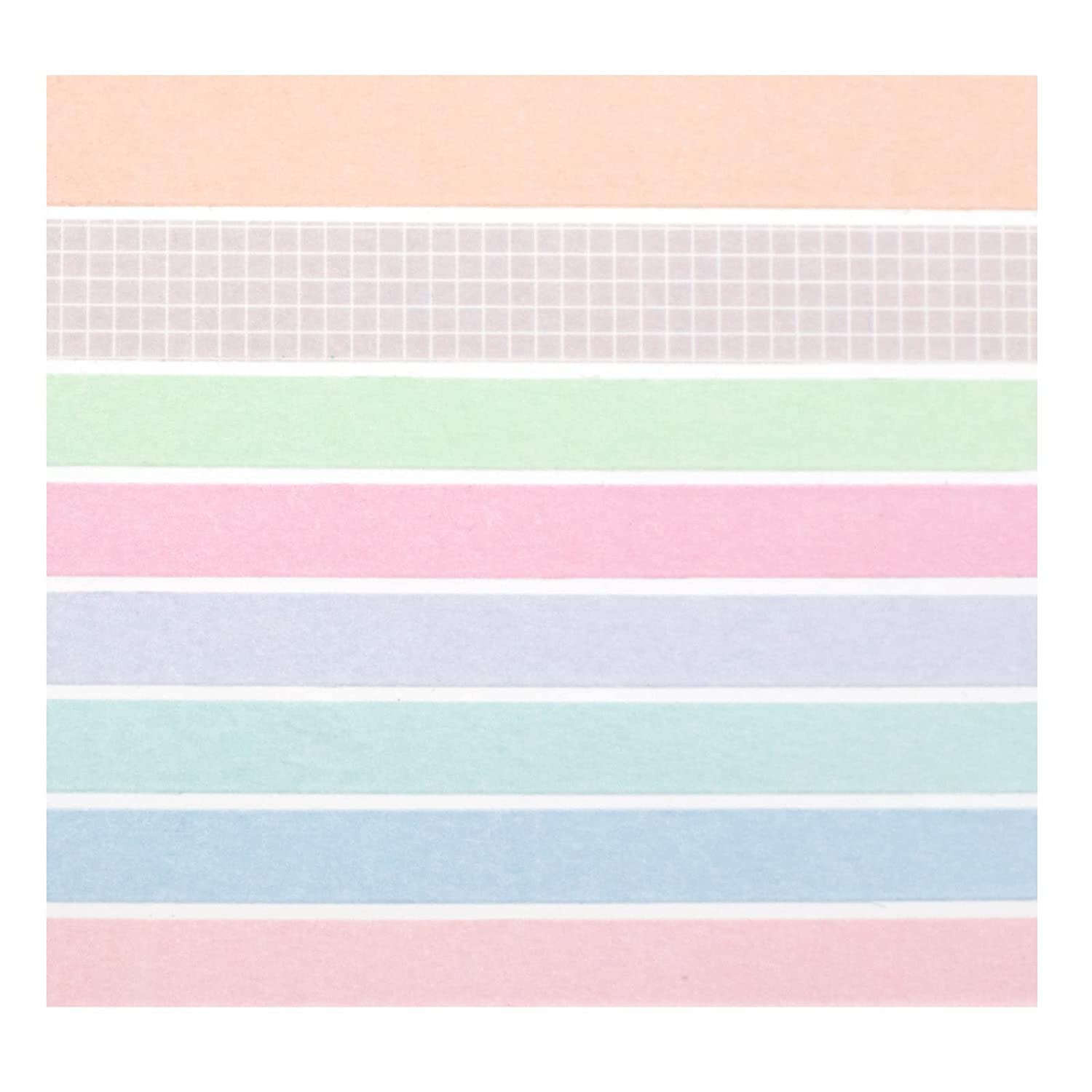 Set 12 Rotoli Washi Tape KAVI'S - Nastro Decorativo Per Diari, Scrapbooking E Fai Da Te - Foto 5