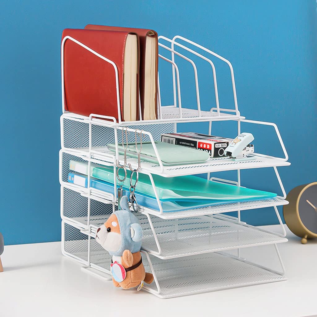 portadocumenti cremagliera Porta file in ferro battuto Desktop File TRAY TRAY Multi-Layer File Rack Forniture for ufficio Storter Adatto for casa, ufficio o scuola Per l'organizzazione e lo stoccaggio