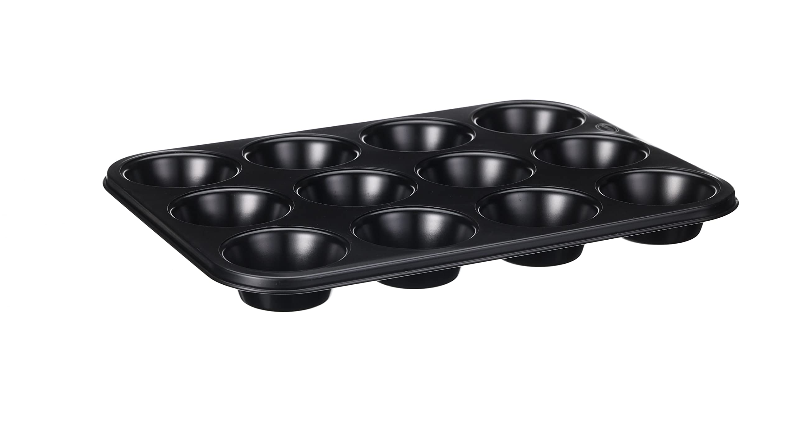 wenco Premium 12 foremek na muffiny, nieprzywierająca forma do pieczenia, nadaje się do mycia w zmywarce, czarna, aluminiowa