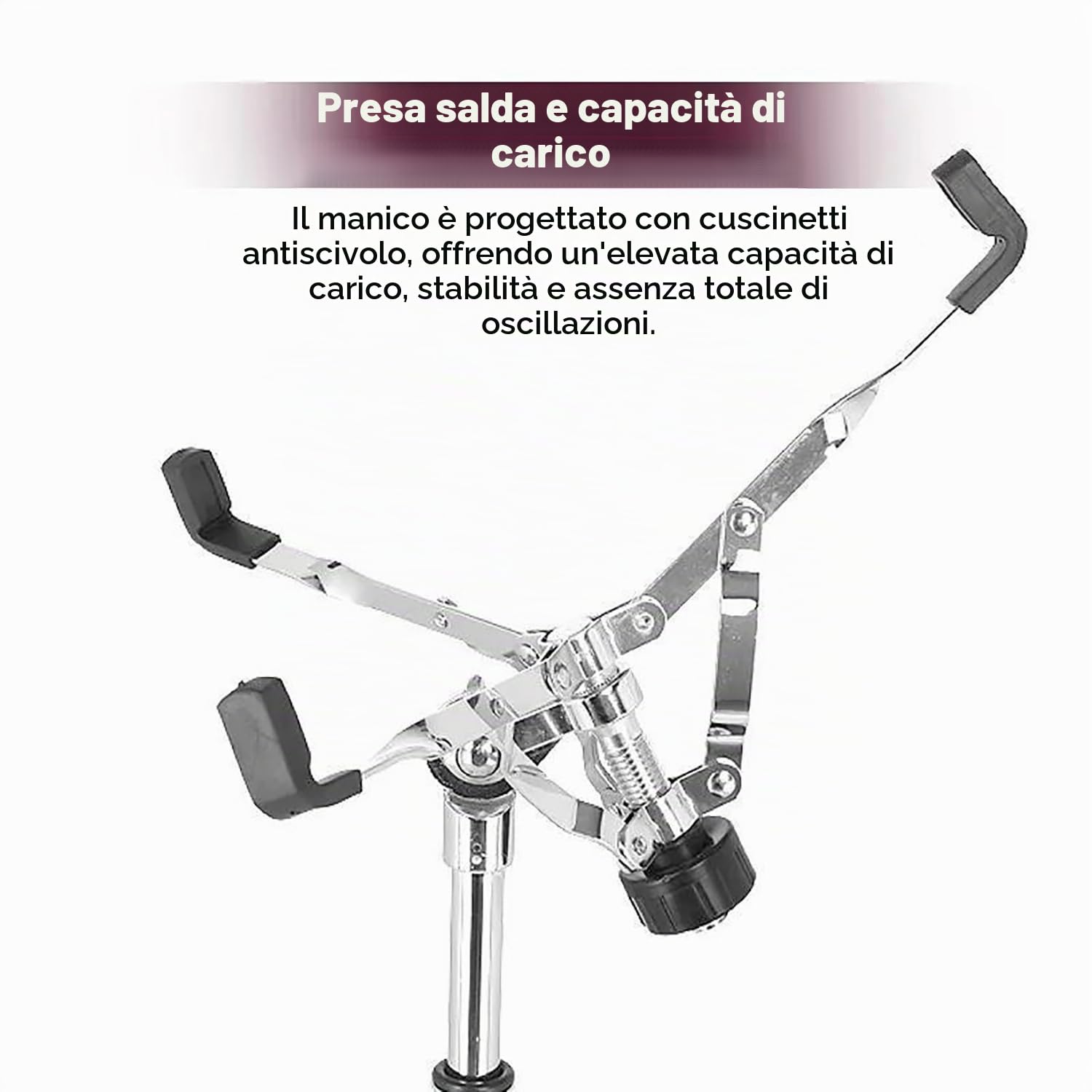 Set Pad Batteria Allenamento，Drum Pad，Kit di Allenamento Della Batteria 12"in Silicone per Bambini Adulti con Supporto per Rullante e Bacchette 30,5 cm Muto Double Face Silenzioso