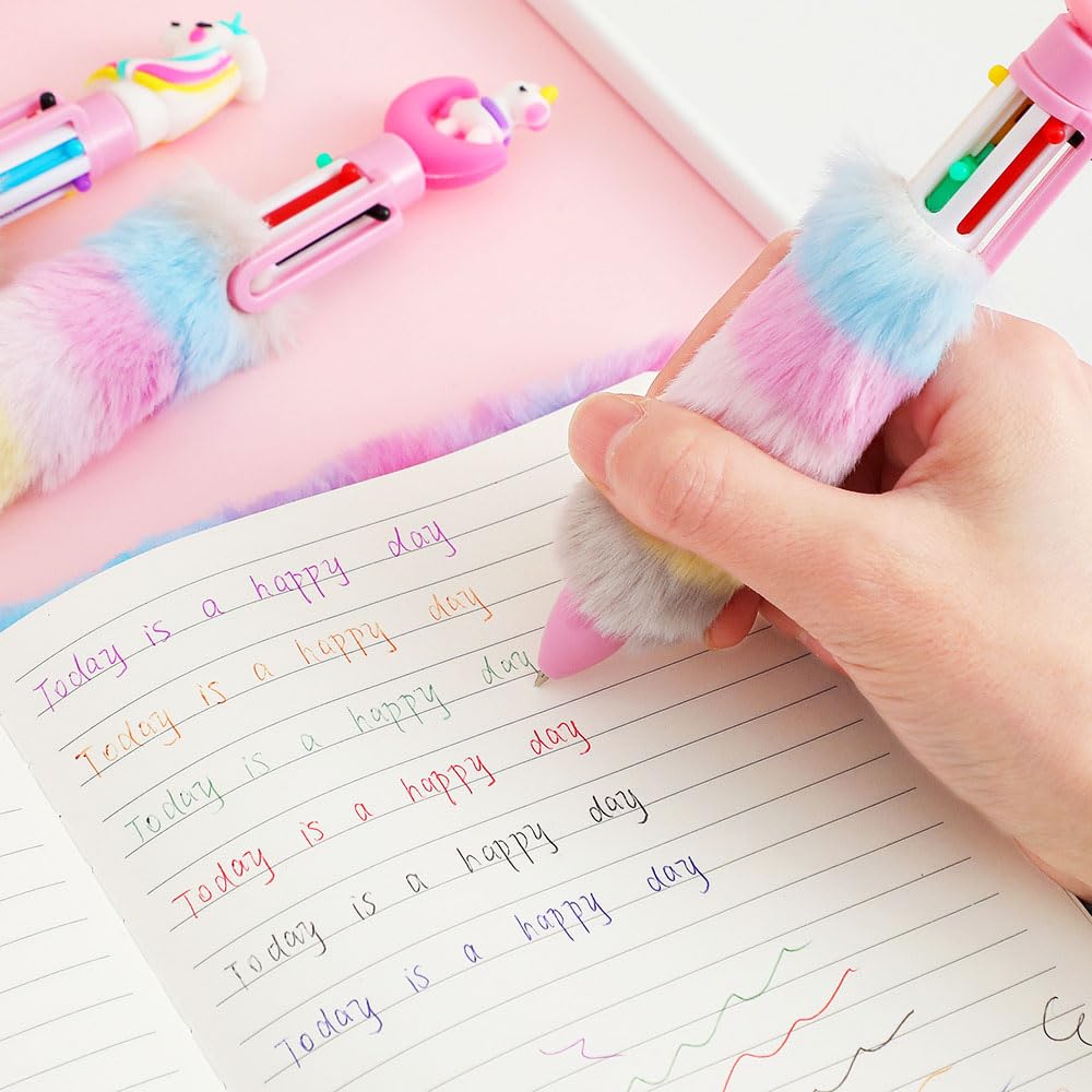 Belegao Rabbit Diary with Lock for Girls Fluffy Journal with Lock Keys Purse and Pen Secret Diary for Kids Home School Travel Writing Notebook Plush Rabbit Rainbow Heart - Image 4