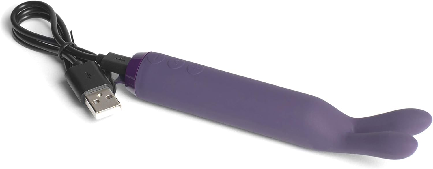 Je Joue Rabbit Bullet Vibrator, Powerful, Whisper Quiet, Waterproof, USB Rechargeable, 100% Medical Grade Silicone - Purple