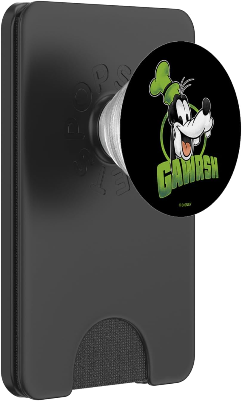 Disney Goofy Green Circle Gawrsh Smile PopSockets PopWallet for MagSafe