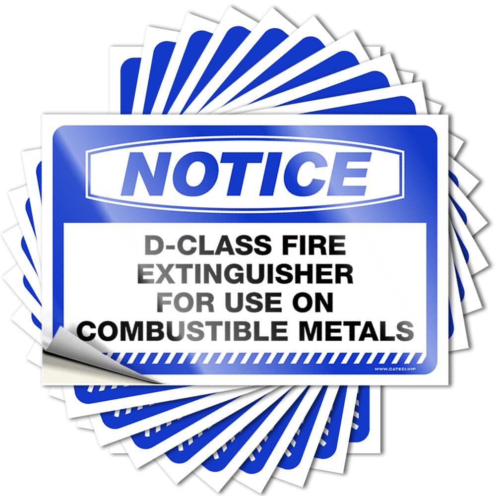 Tiki Surf Sticker - Notice D-Class Fire Extinguisher for Use On Combustible Metals Fun Waterproof Vinyl Sticker(12X18CM)