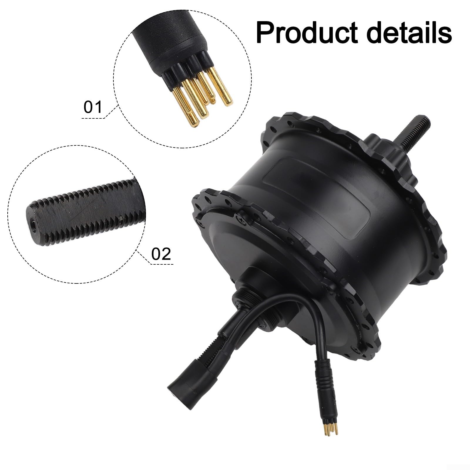 Moteur de moyeu de vélo électrique 48 V 750 W sans balais pour Fat Bikes prenant en charge le volant d'inertie à entraînement arrière Moteur 6/9 vitesses avec large distance de moyeu