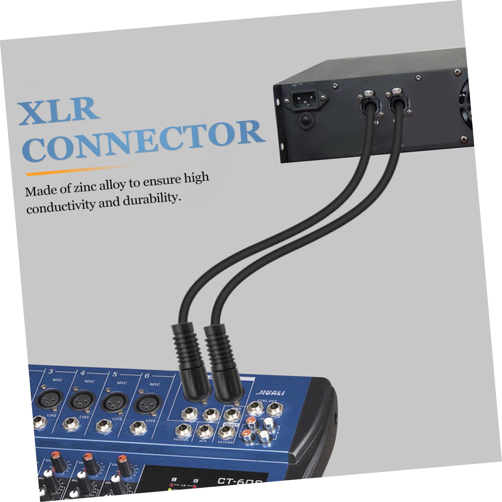 Mipcase Connettore Xlr Maschio e Femmina a Saldare Facile da Montare e Trasportare Set da 20 Pezzi 3 Pin per Microfono in Lega di Zinco Nero per Connessione Audio