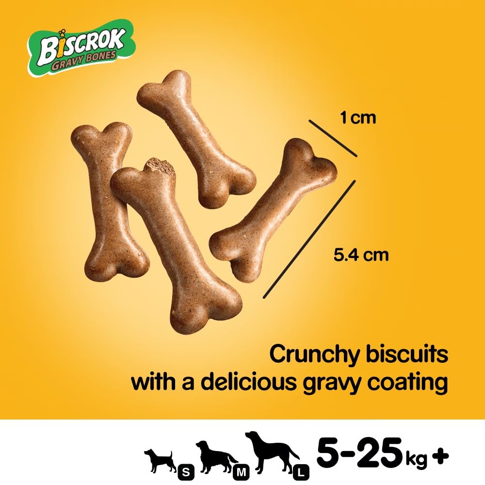 Biscrok Gravy Bones 400g - Original Dog Treats for Strong Bones - Crunchy Dog Biscuits with Delicious Gravy Coating - Ideal for Treating - Rewarding and Training your Dog - Homora - (Pack of 2) - Image 3
